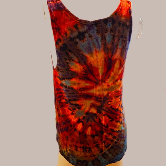 TIE DYE Stretchy Rayon Hippie Hi Lo Top**11 Colors Avail.*** O/S - Picture 12 of 12